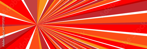 Horizontal background with red rays