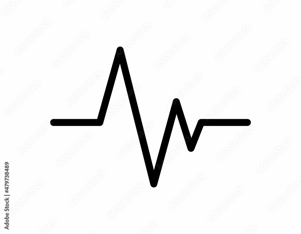 heart beat icon vector