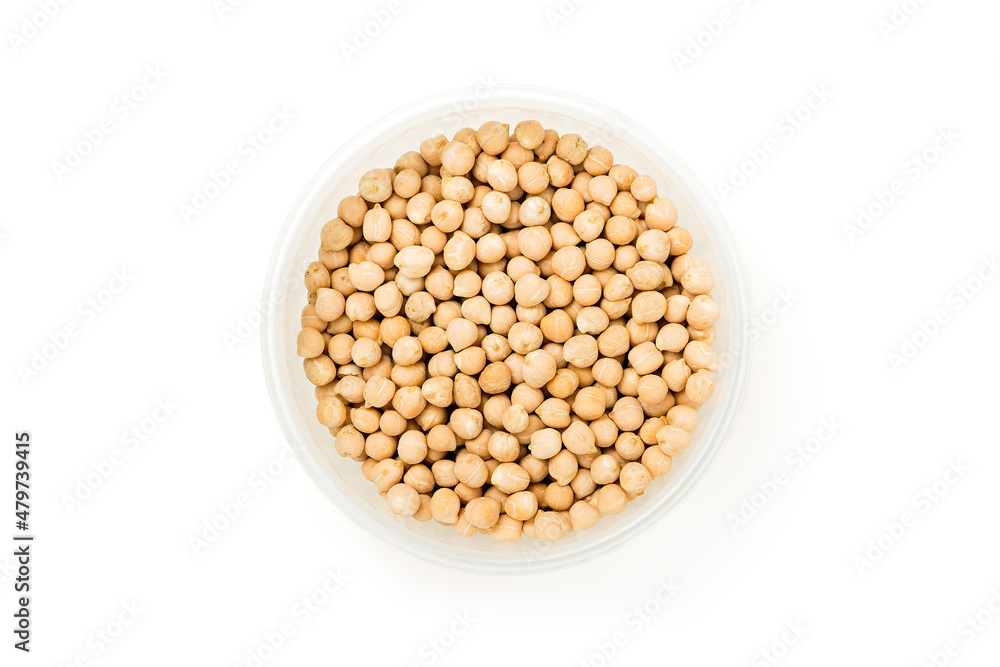 Chickpea in bowl isolated on white background Chickpea in bowl isolated on white background