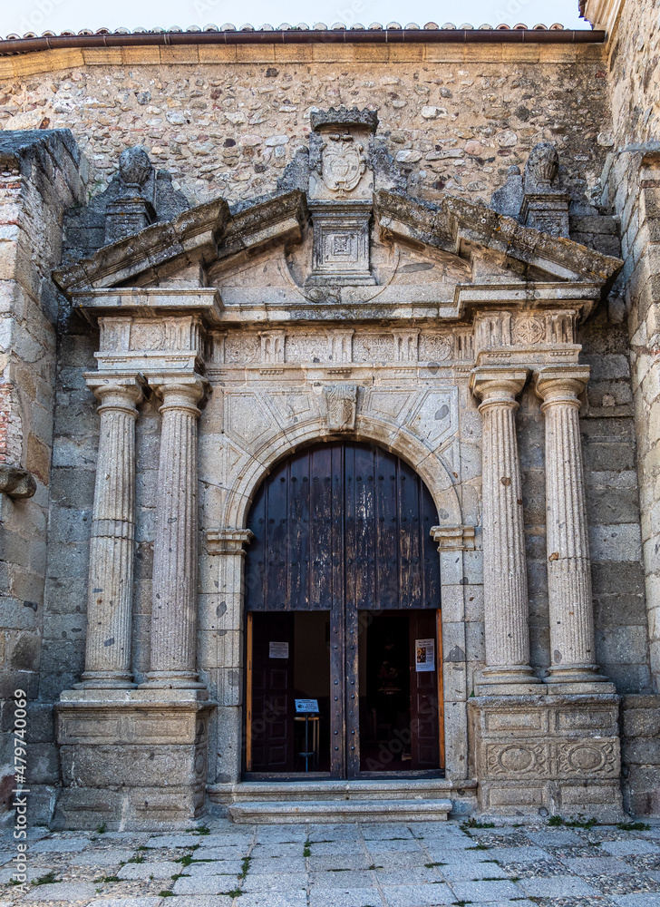 Santa Maria Church of Hervas, Ambroz Valley village. Caceres, Extremadura, Spain