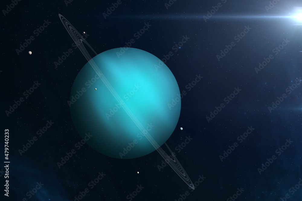 Planet Uranus. Elements of this image furnished by NASA.