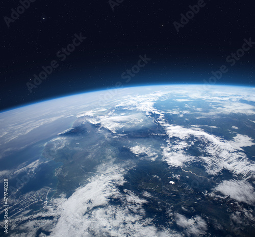 Planet Earth in the space. Elements of this image furnished by NASA.