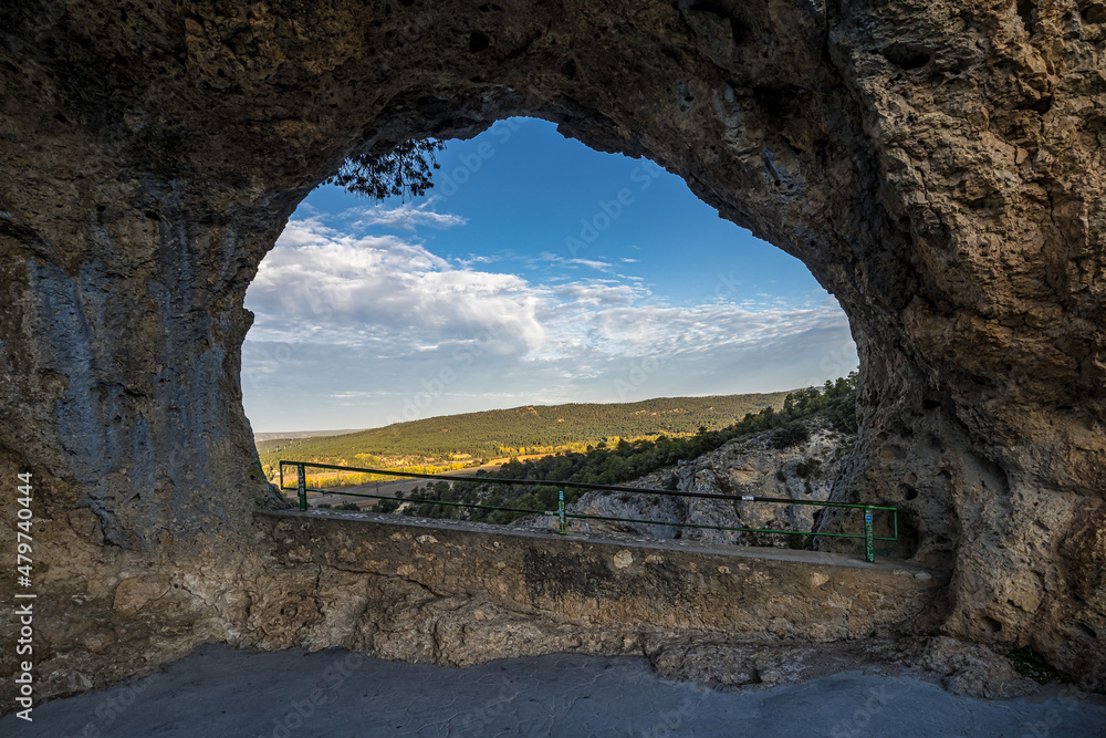 Window of devil. Ventano del Diablo. Villalba de la Sierra, Cuenca, Spain - Europe.