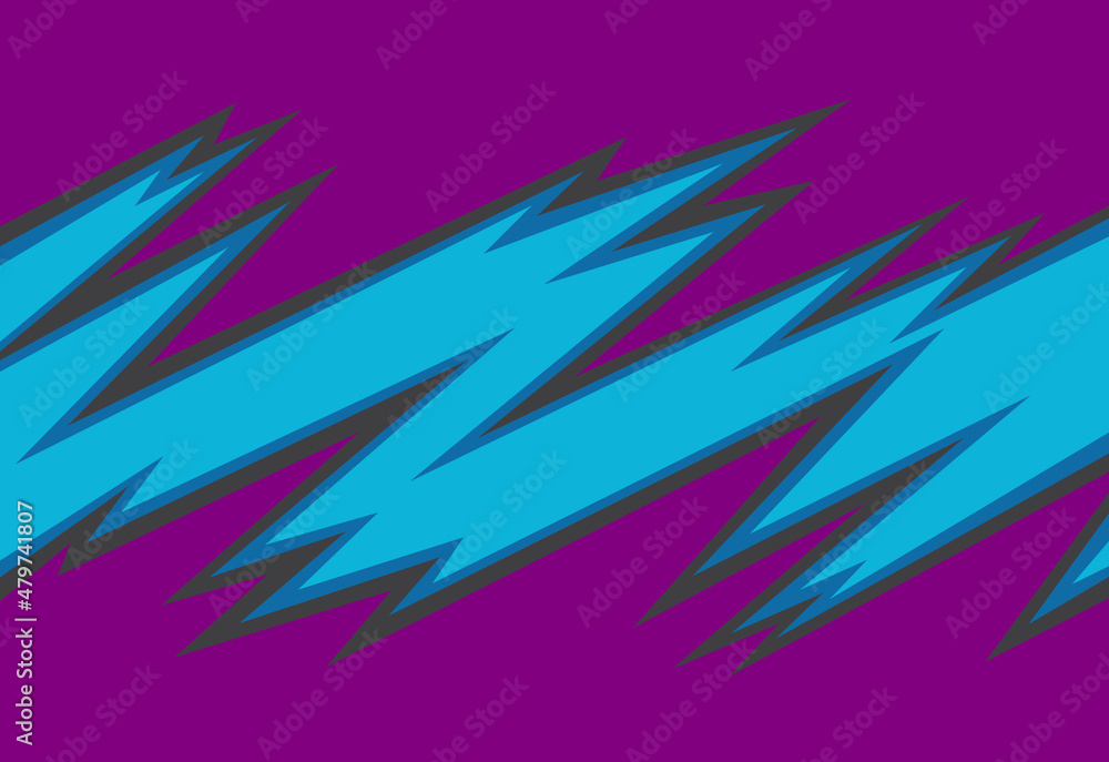 Obraz premium Abstract background with purple spikes and jagged zigzag line pattern and some copy space area