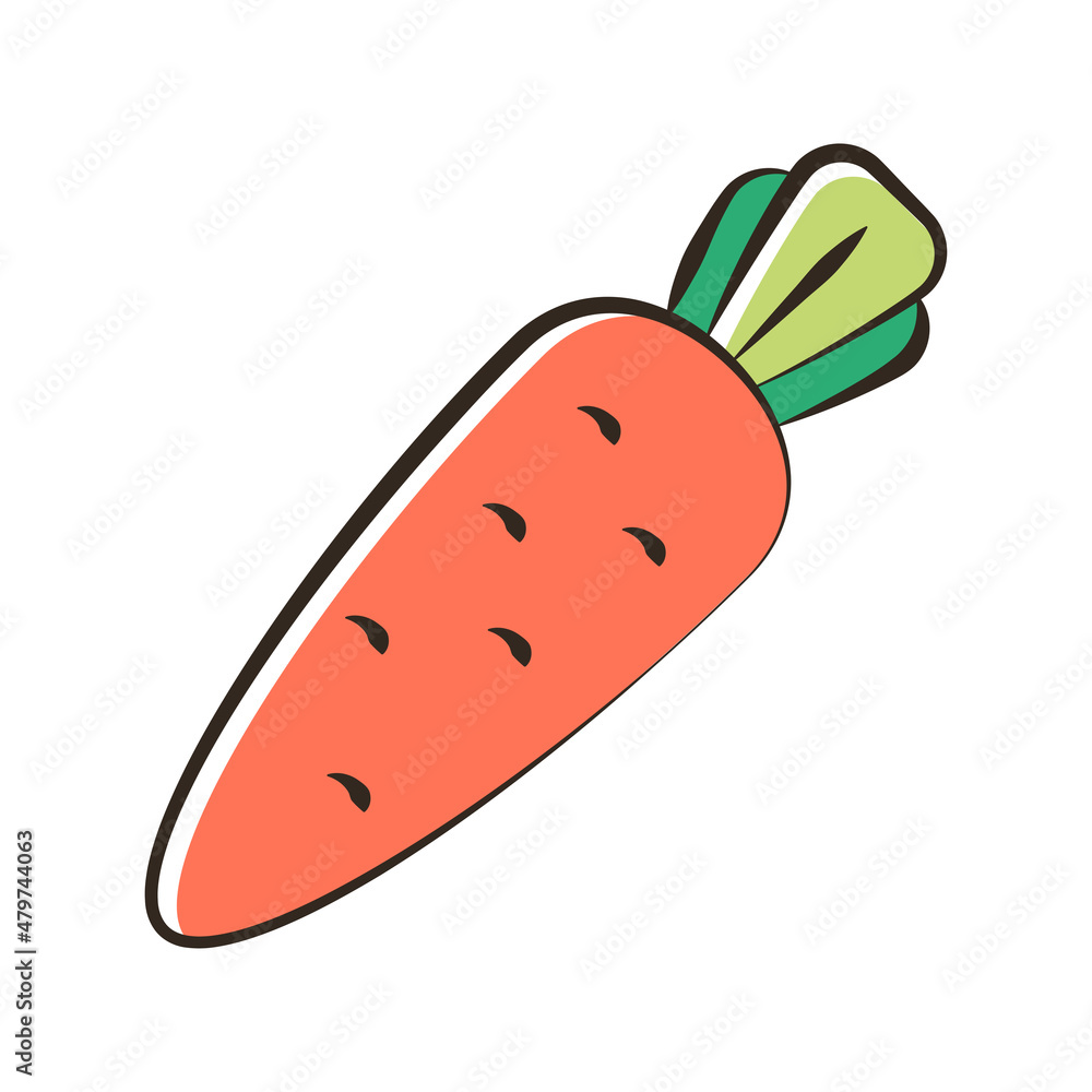 Carrot vector Filled Outline Icon Design illustration. Food and Drink Symbol on White background EPS 10 File Carrot vector Filled Outline Icon Design illustration. Food and Drink Symbol on White background EPS 10 File