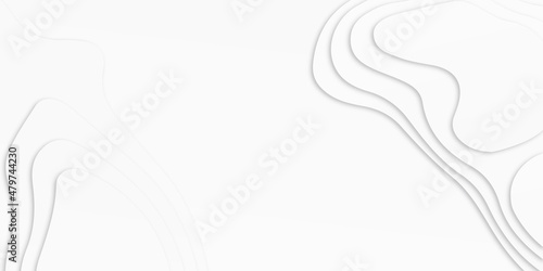 White wave paper curved reliefs abstract background, mountain hiking. Map line of topography, Vector abstract topographic map concept with space for your copy, 3D Cartography concept background, 