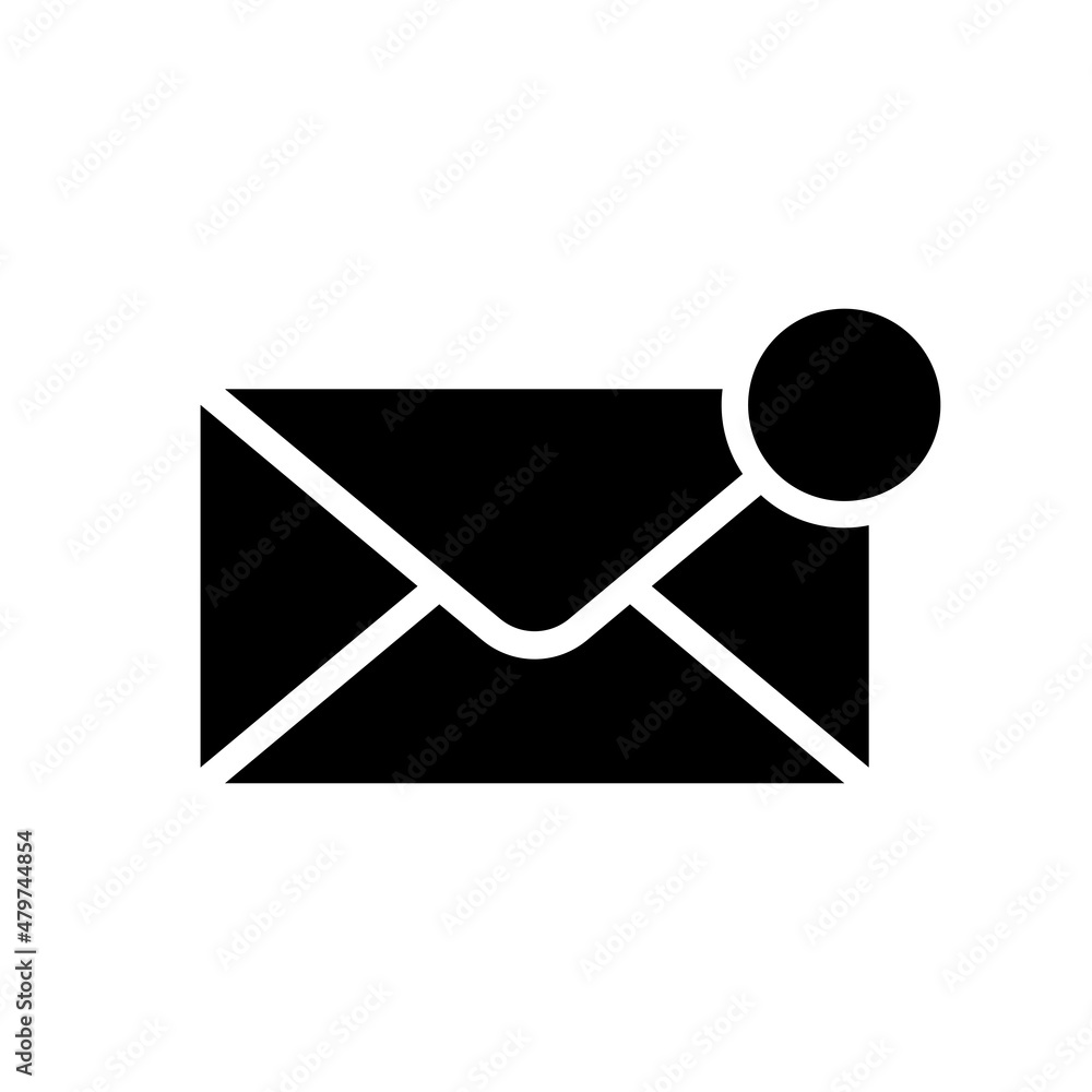 New message simple black icon New message simple black icon