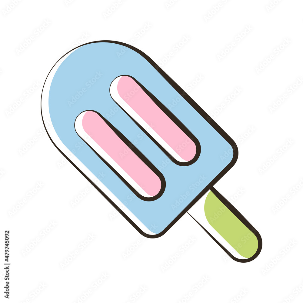 Popsicle vector Filled Outline Icon Design illustration. Food and Drink Symbol on White background EPS 10 File Popsicle vector Filled Outline Icon Design illustration. Food and Drink Symbol on White background EPS 10 File