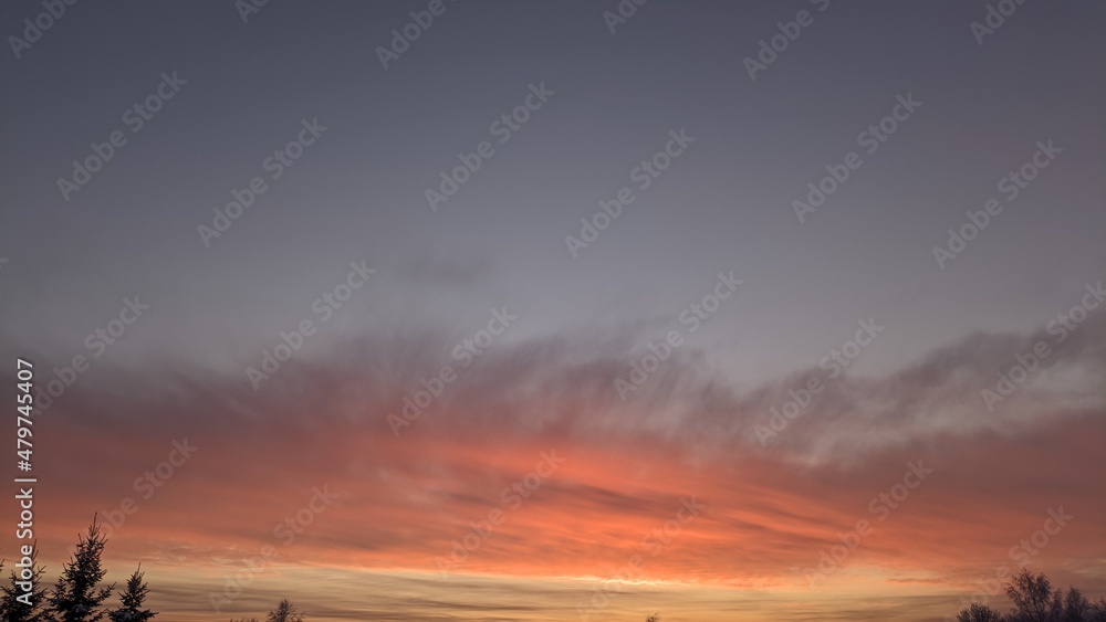 Obraz premium the red-scarlet sky of 2022