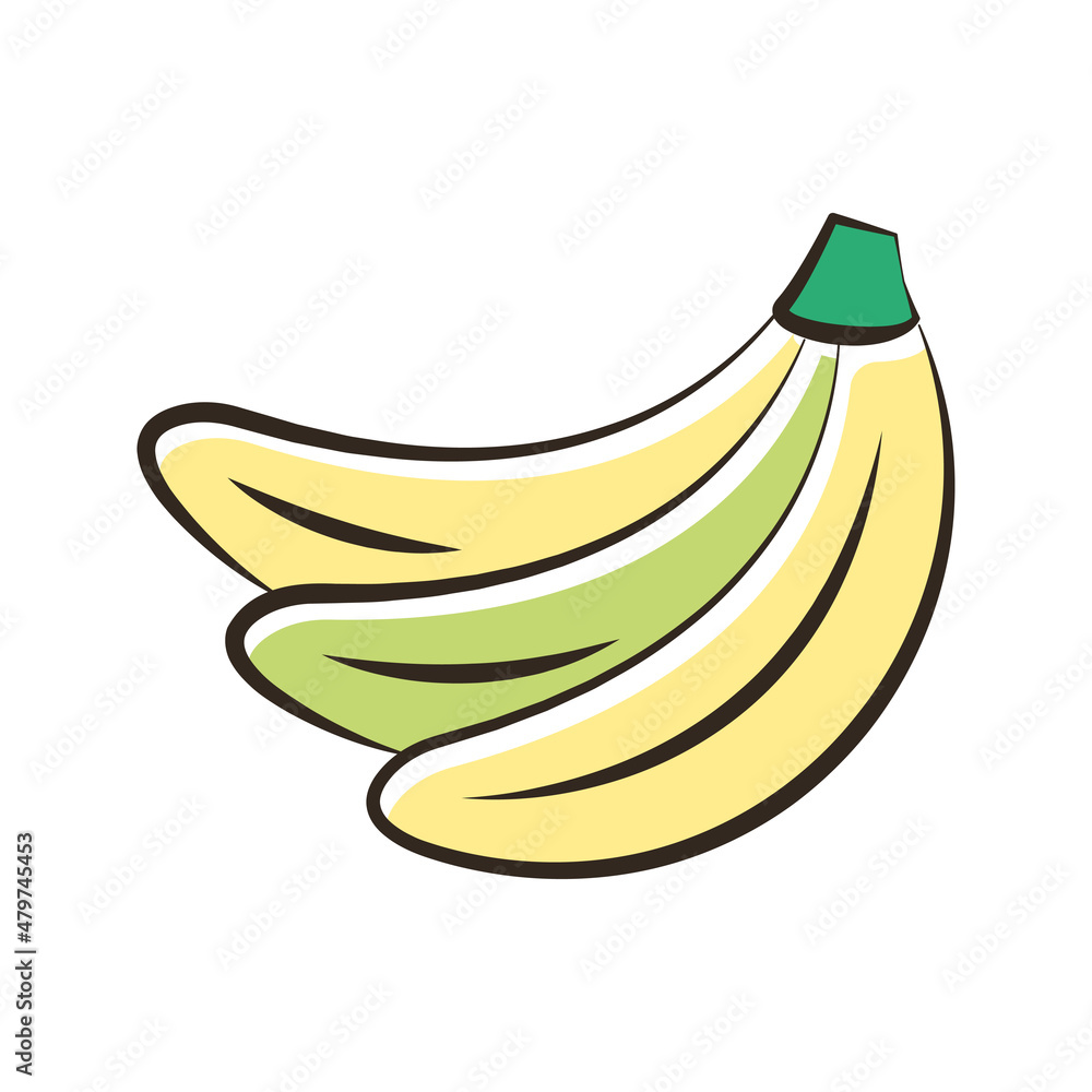 Bananas vector Filled Outline Icon Design illustration. Food and Drink Symbol on White background EPS 10 File