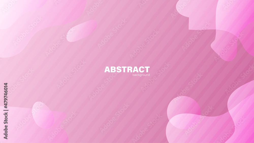 Abstract pink fluid shape modern background with copy space, vector.