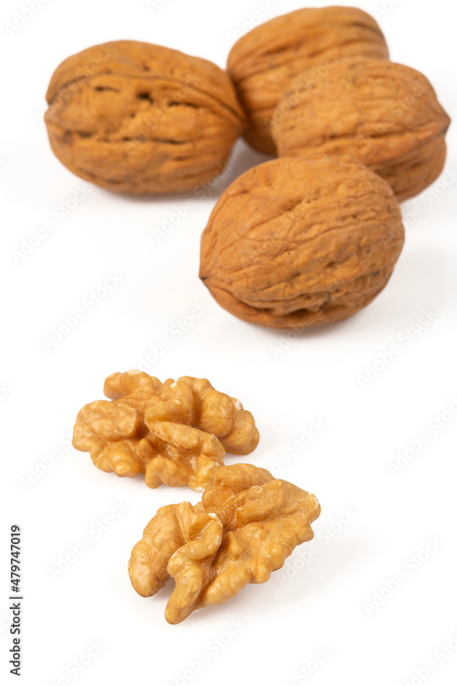wallnuts isolated on white background wallnuts isolated on white background