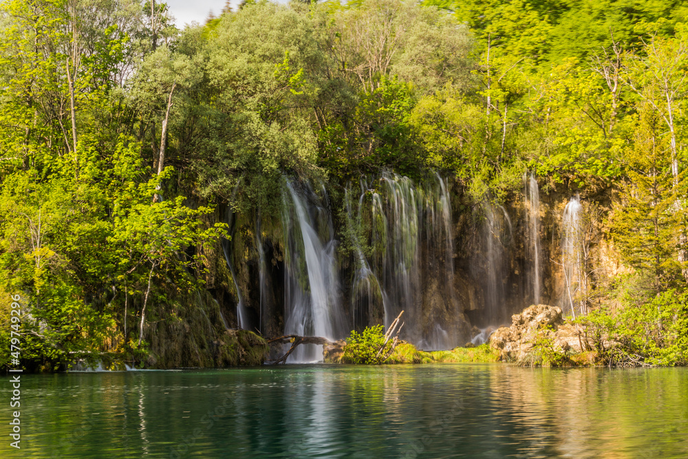 Waterfall in Plitvice Lakes National Park, Croatia