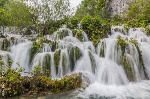 Fototapeta Naklejka Na Ścianę i Meble -  Big cascades in Plitvice Lakes National Park, Croatia