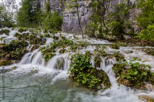 Big cascades in Plitvice Lakes National Park, Croatia