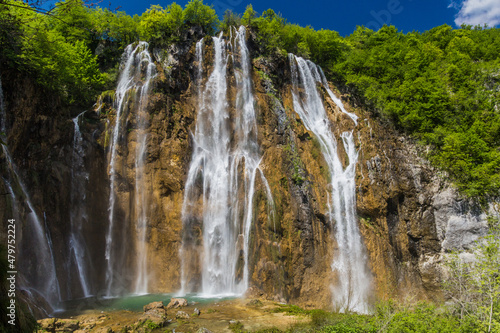 Veliki Slap waterfall Plitvice Lakes National Park  Croatia