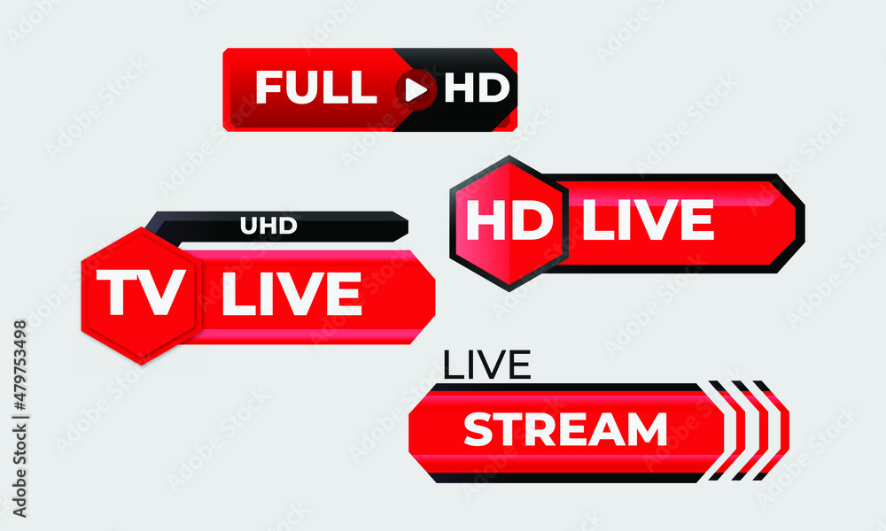 News live streaming and News lower third banners set News live streaming and News lower third banners set