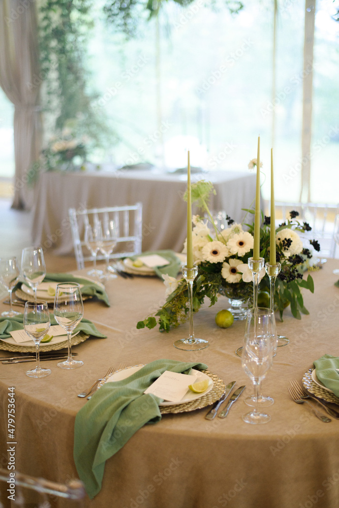table setting for a dinner with decoration table setting for a dinner with decoration
