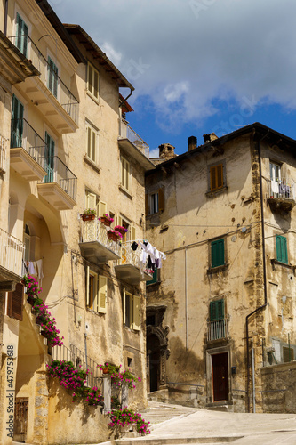 Scanno, old town in Abruzzo, Italy photo