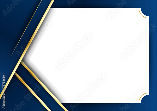 Elegant professional blue gold certificate design template