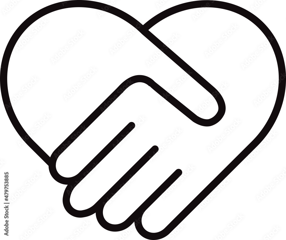 handshake line icon handshake line icon