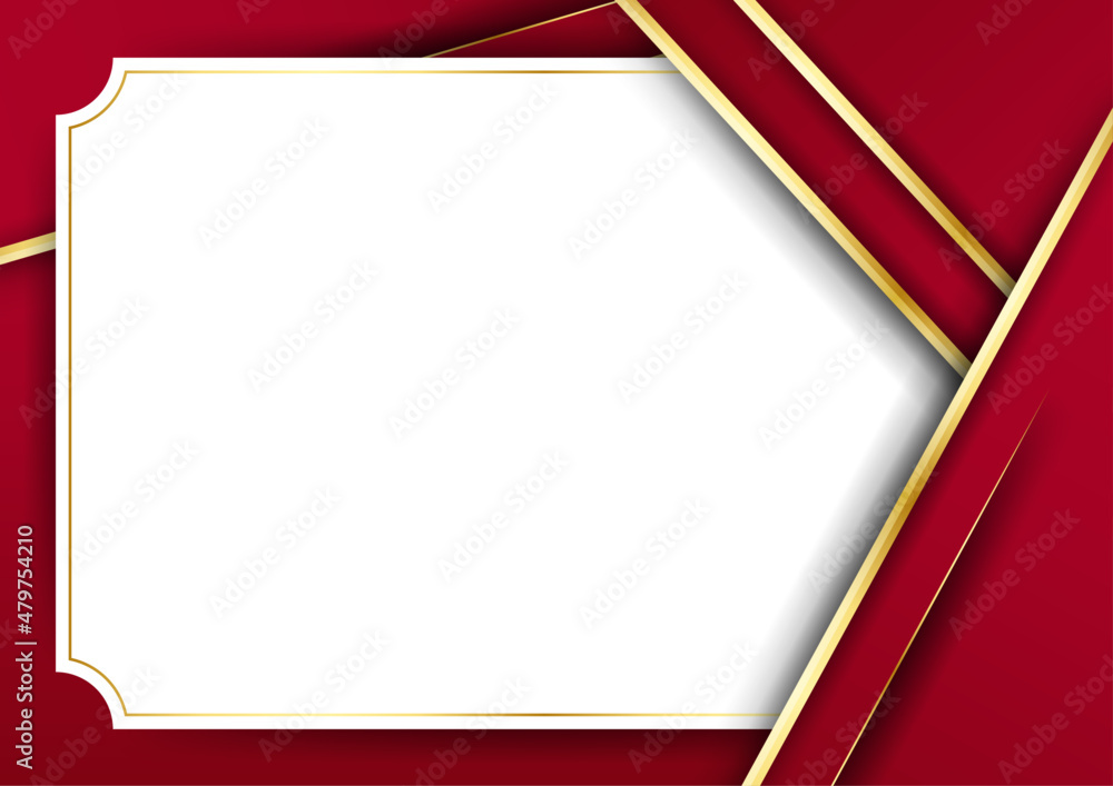 Elegant professional red gold certificate design template Stock Vector ...