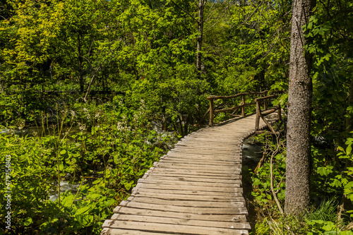 Boardwalk in Plitvice Lakes National Park  Croatia