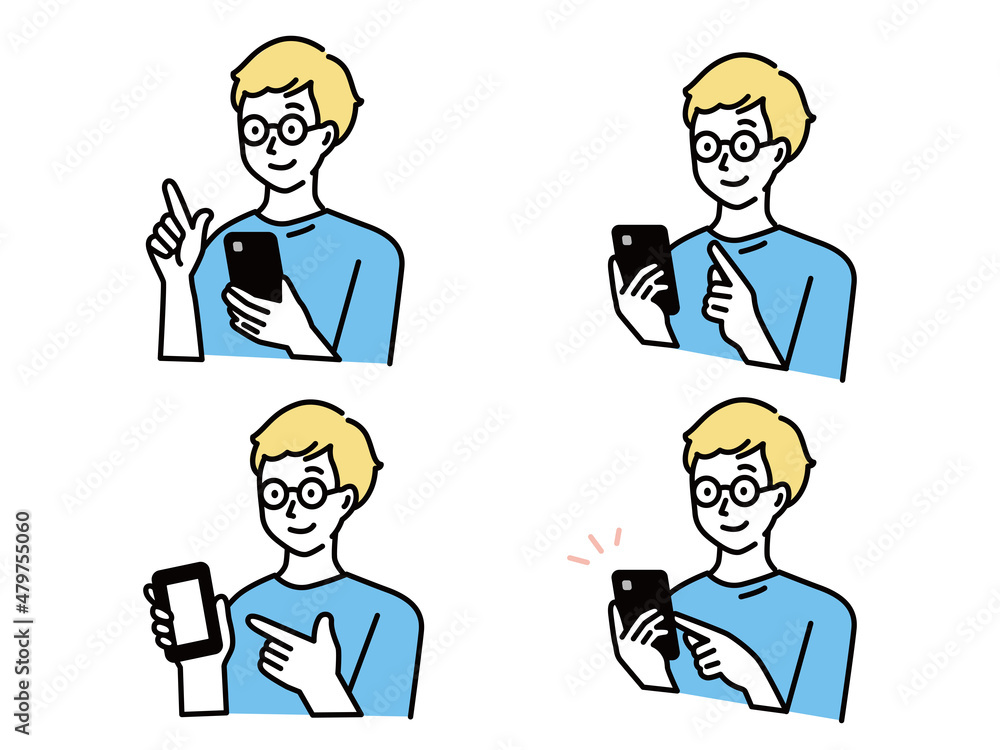 スマートフォンを持った男性のイラスト(スマホ、SNS、ソーシャル、キャッシュレス、ネットワーク) Hand with pnone. QR code concept illustration of man scanning barcode using mobile smartphone for online shopping and payment. Flat vector illustration スマートフォンを持った男性のイラスト(スマホ、SNS、ソーシャル、キャッシュレス、ネットワーク) Hand with pnone. QR code concept illustration of man scanning barcode using mobile smartphone for online shopping and payment. Flat vector illustration