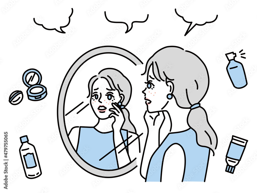 肌の悩み、肌荒れ、ニキビのイラスト(女性、鏡、ファッション、おしゃれ、美容、スキンケア) Illustrations of skin problems, rough skin, acne .
women, mirrors, fashion, fashion, fashion, beauty, skin care. 肌の悩み、肌荒れ、ニキビのイラスト(女性、鏡、ファッション、おしゃれ、美容、スキンケア) Illustrations of skin problems, rough skin, acne .
women, mirrors, fashion, fashion, fashion, beauty, skin care.