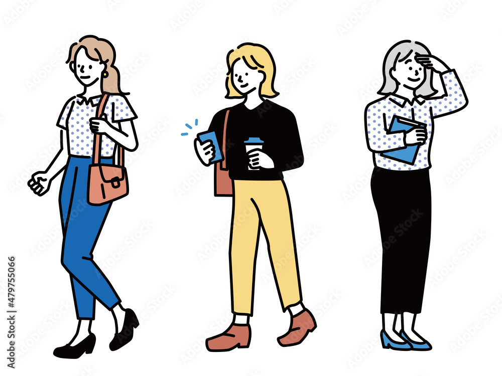 ビジネスウーマン 働く女性のイラスト アバター 全身 会議 プレゼン 談笑 ステップアップ 同僚 会社 Business Women Working Women S Illustrations Avatars Whole Bodies Meetings Presentations Conversations Steps Ups Colleagues Companies