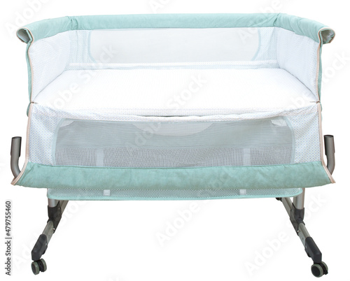 Obraz na plátně Baby bassinet travel cot co-sleeper, isolated over white