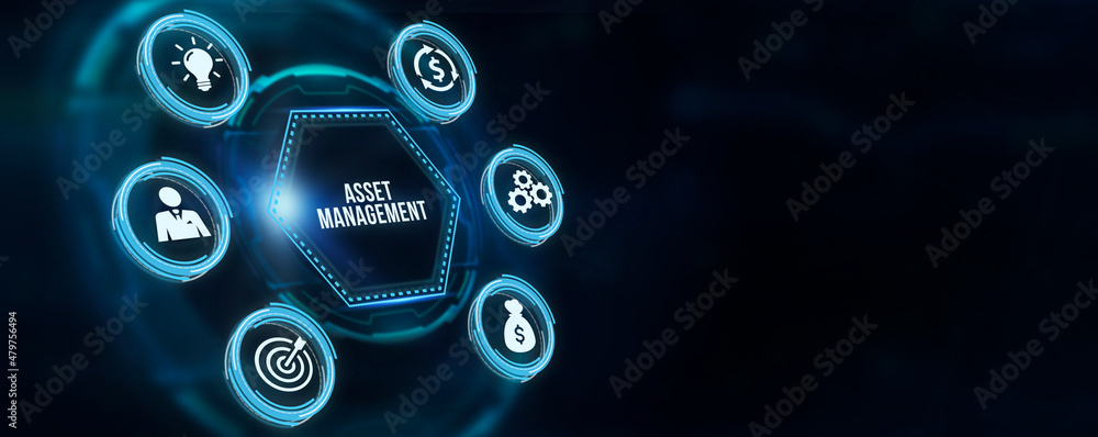 Internet, business, Technology and network concept. Asset management. 3d illustration. Internet, business, Technology and network concept. Asset management. 3d illustration.