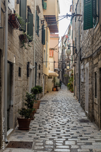 Narrow alley in Sibenik  Croatia