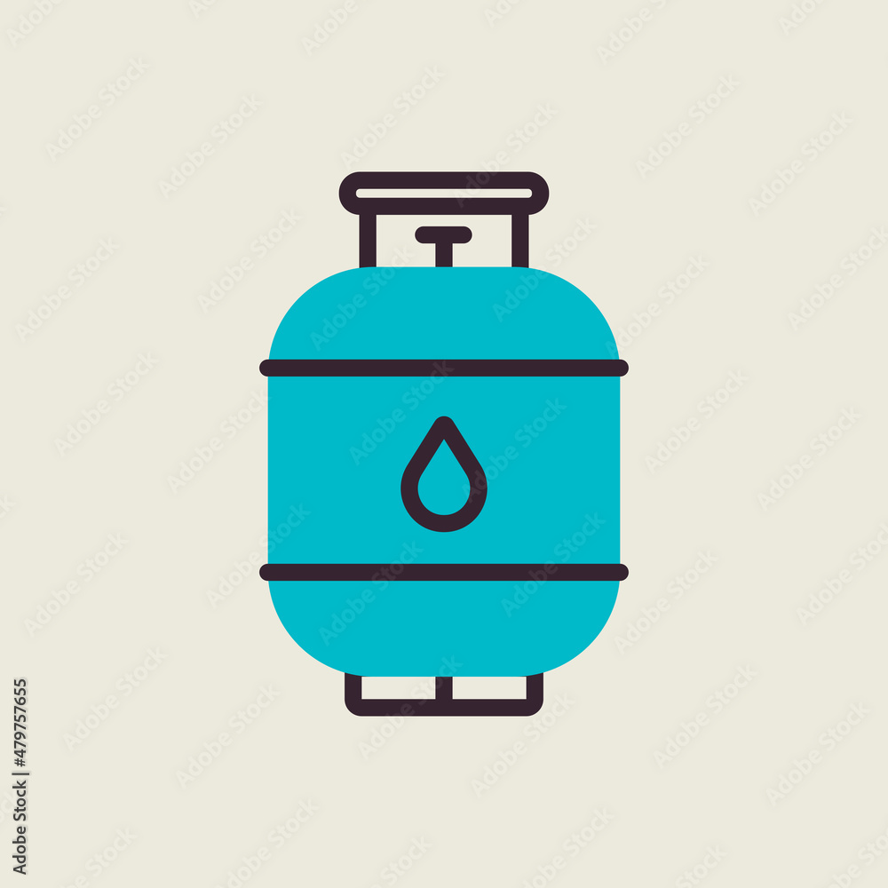 Propane gas cylinder vector icon Propane gas cylinder vector icon