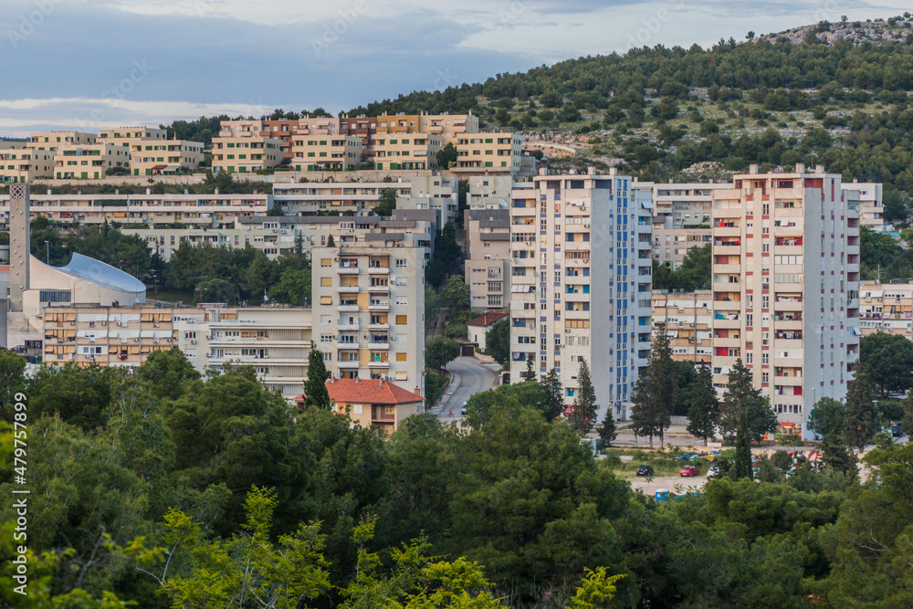 Modern apartment buildings in Sibenik, Croatia