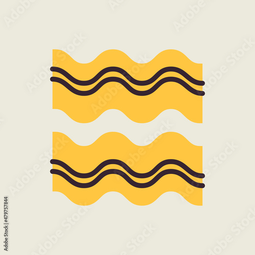 Bacon Strips vector icon. Barbecue and bbq grill