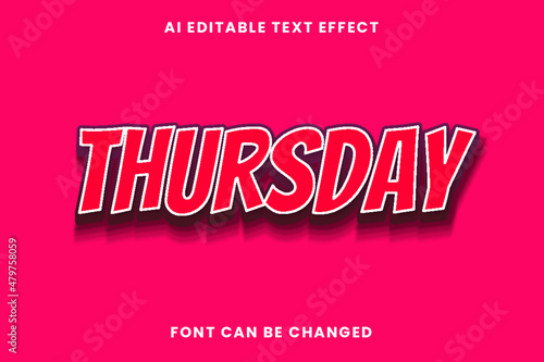 Thursday Text Effect photo