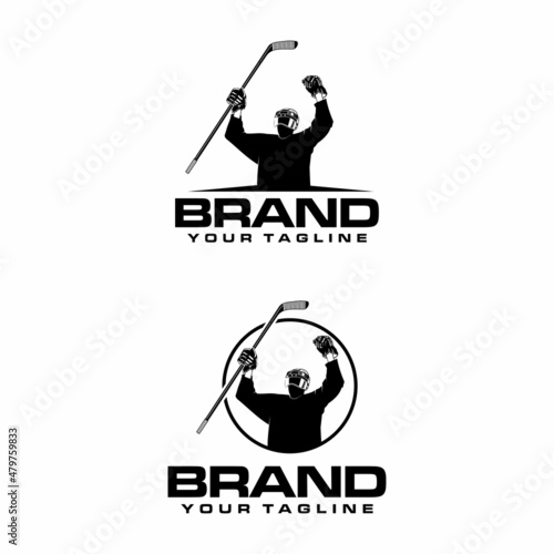 hockey player wins logo