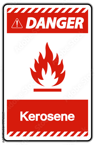Danger Kerosene Symbol Sign On White Background