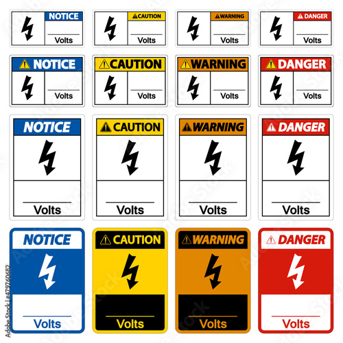 Volts Symbol Sign On White Background