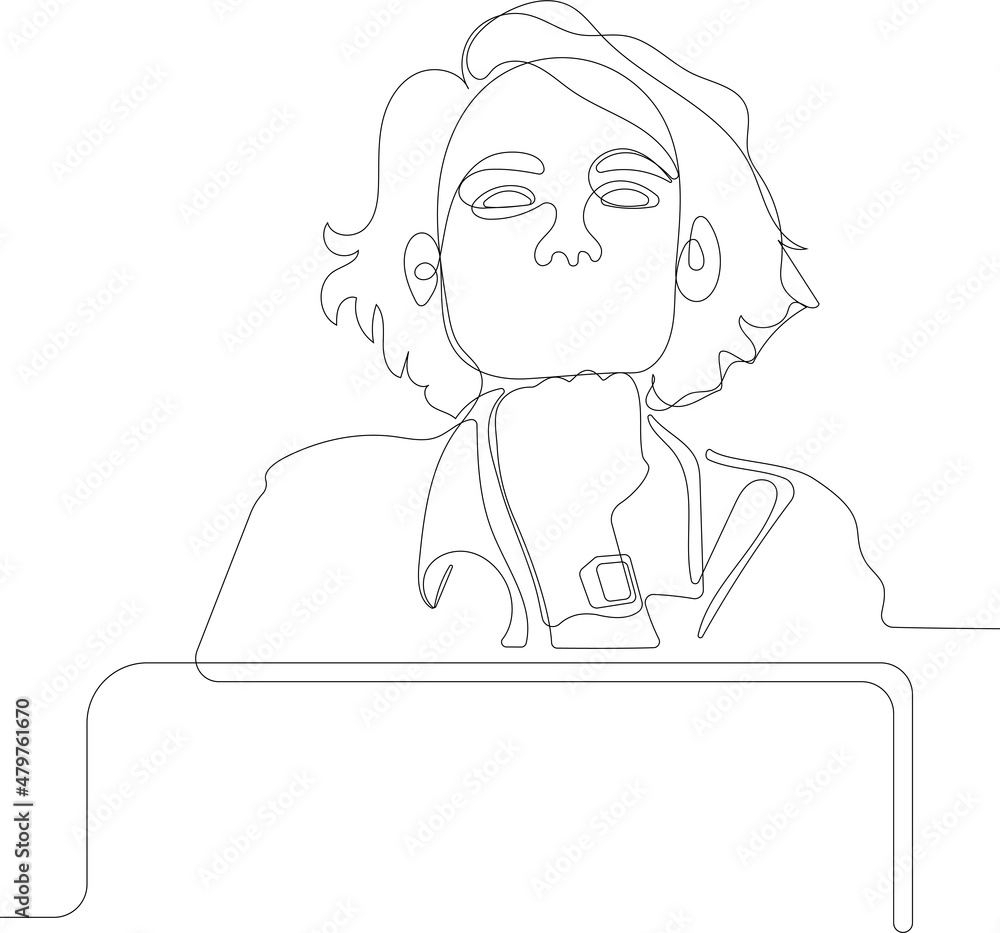 One continuous line is the concept. Vector illustration. Continuous line drawing of loan officer negotiating with bank client about credit application business entities parties. One continuous line is the concept. Vector illustration. Continuous line drawing of loan officer negotiating with bank client about credit application business entities parties.