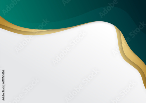 Emerald Luxury Gold Background. Golden Silver Polygon Border 3D Abstract Polygonal Sparkle Cover. Christmas New Year Celebration Frame. Royal Premium Business Design Luxury Gold Crystal Card