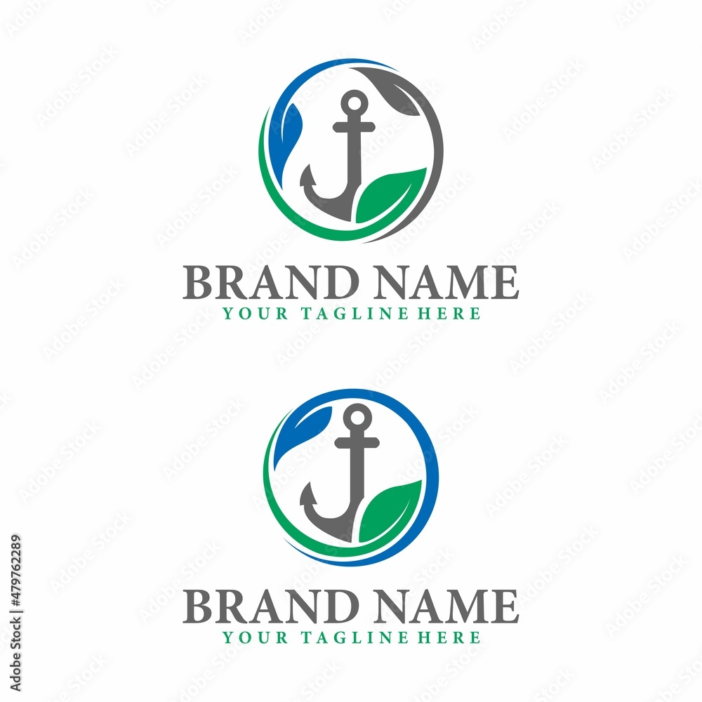 eco recycling anchor logo eco recycling anchor logo
