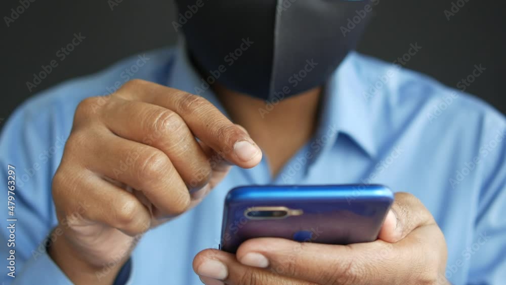 sick man in surgical face mask using smart phone, selective focus sick man in surgical face mask using smart phone, selective focus
