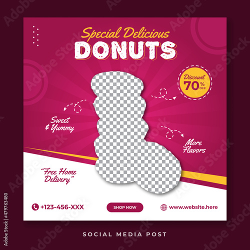 Special delicious donuts social media