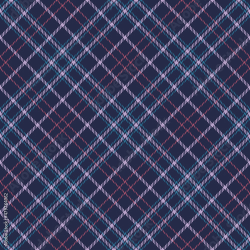 Check pattern in simple colors with dark violet  blue and pink. Seamless pattern. Suitable for tablecloth  shirt  skirt or other fashion fabric print