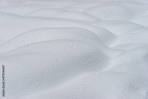Snowdrifts in winter. Clean snow background