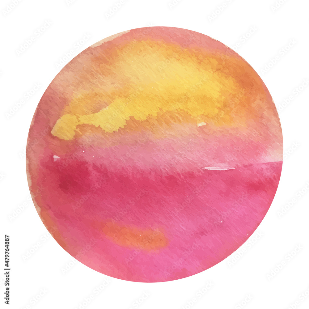 Fototapeta premium watercolor round shape design elements vector background
