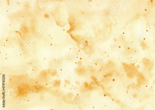 Abstract background of yellow stain splash with watercolor