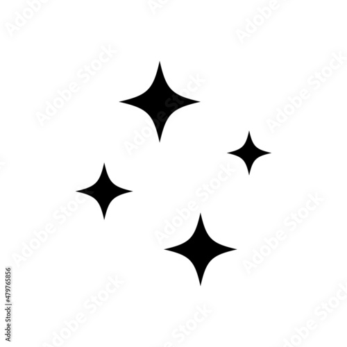 clean star shine line icon  cleaning symbol